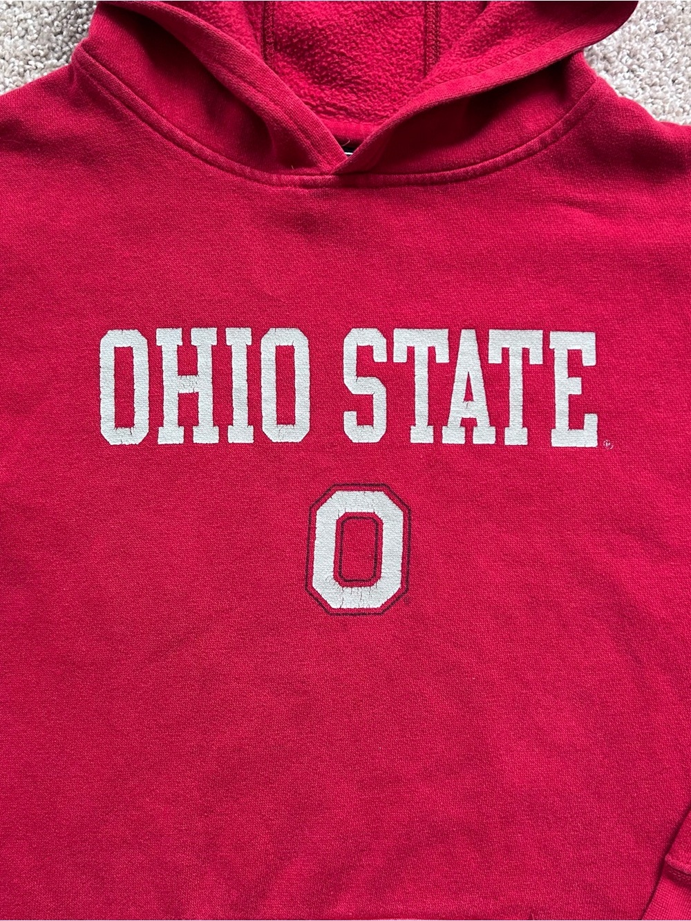 Ohio State Buckeyes Hoodie Red Genuine Stuff Small/Medium Pullover - Picture 3 of 7